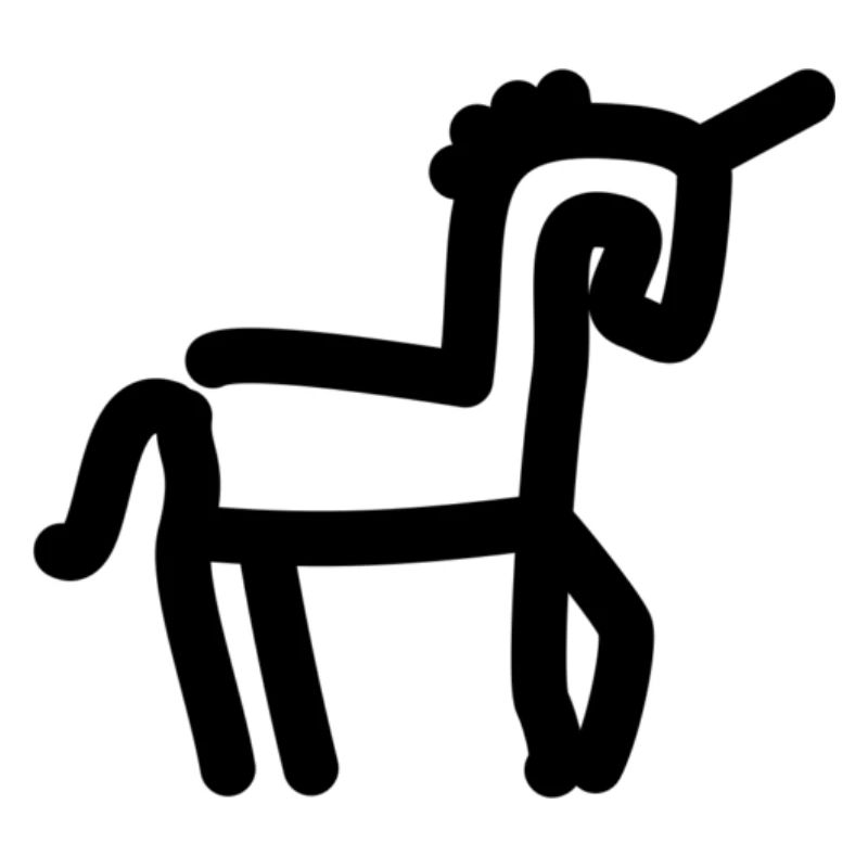 Dessin au trait Licorne