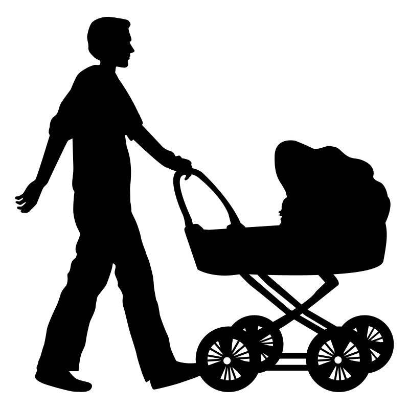 vater kind kinderwagen