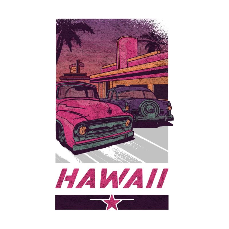Hawaii Oldtimer Vintage Design / Geschenkidee