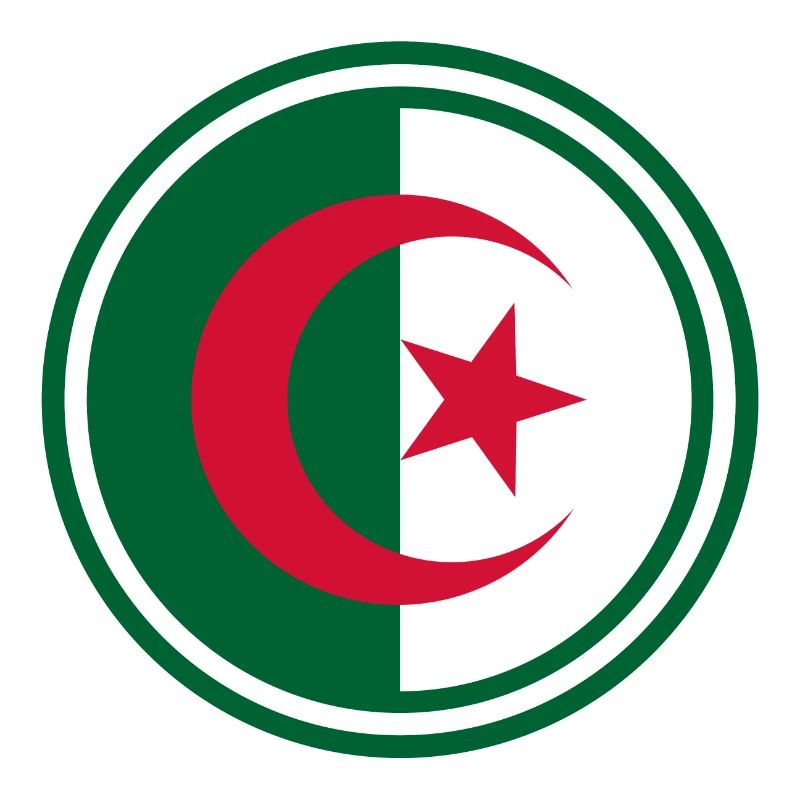 Drapeau de l’Algérie autour