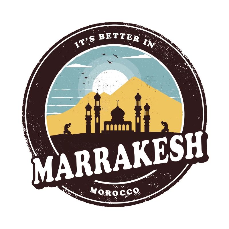 Marrakech Maroc Vintage Mosquée Design