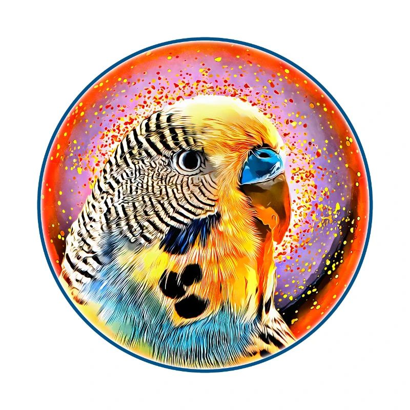 La perruche dans la bulle de savon