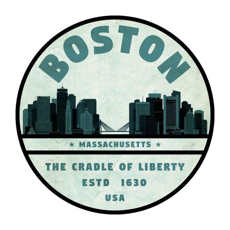 Boston Skyline Cradle Tee