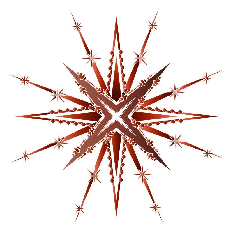 funkelnder und strahlender Rostroter Stern