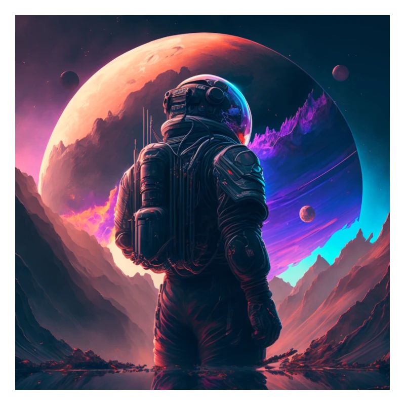 Galactic Explorer on Neon Horizon