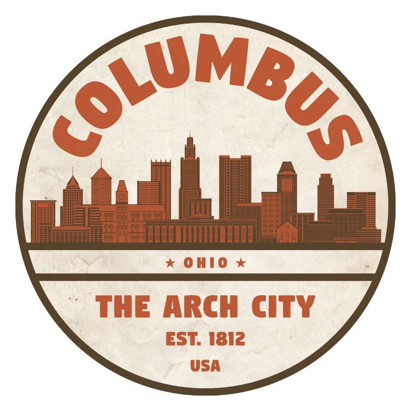 Columbus Skyline Vintage Patch