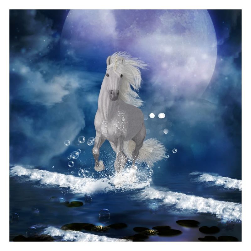 La majesté des loups avec le feu et l’eau