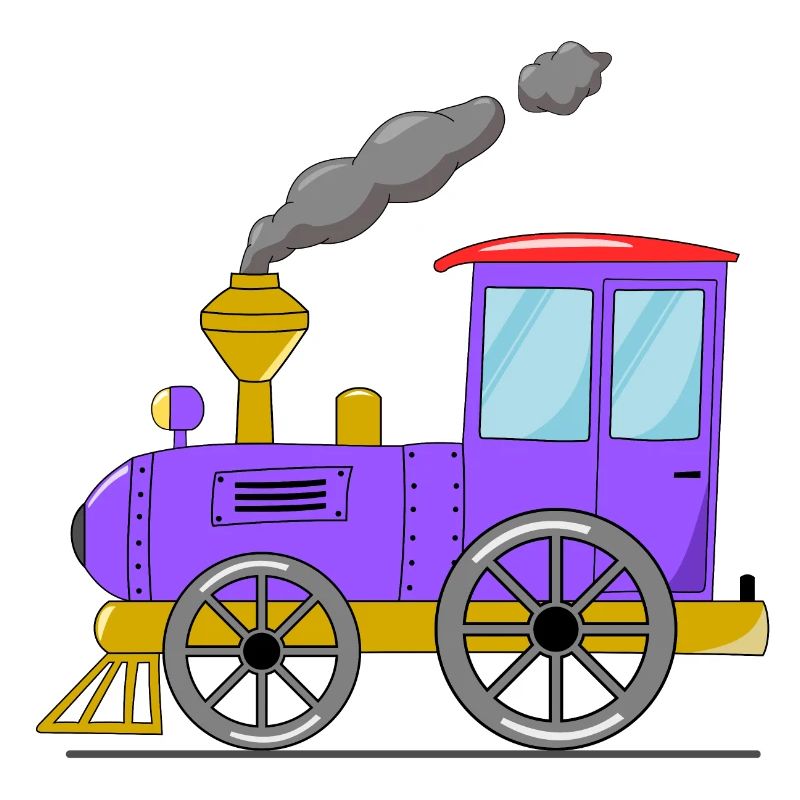 Train pour enfants chemin de fer violet