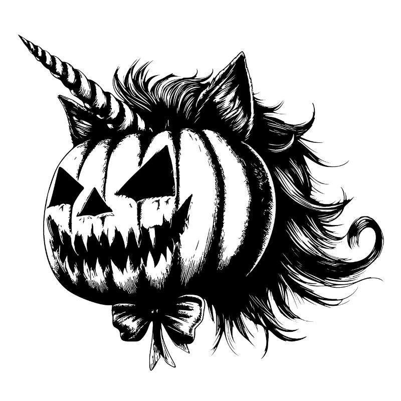 Chat-Licorne d'Halloween