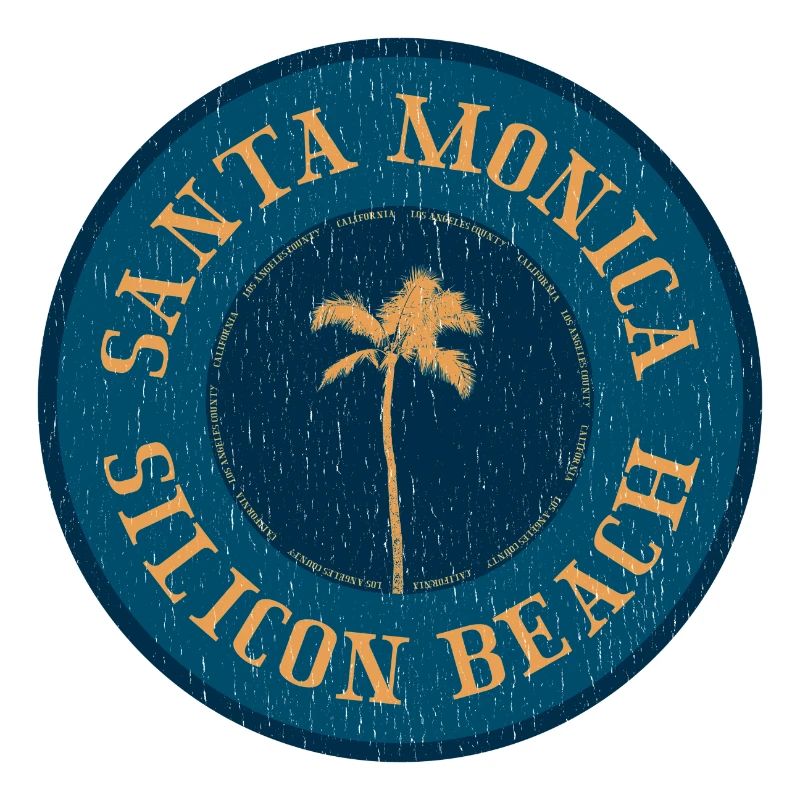 Logo rétro de Santa Monica – Style Silicon Beach