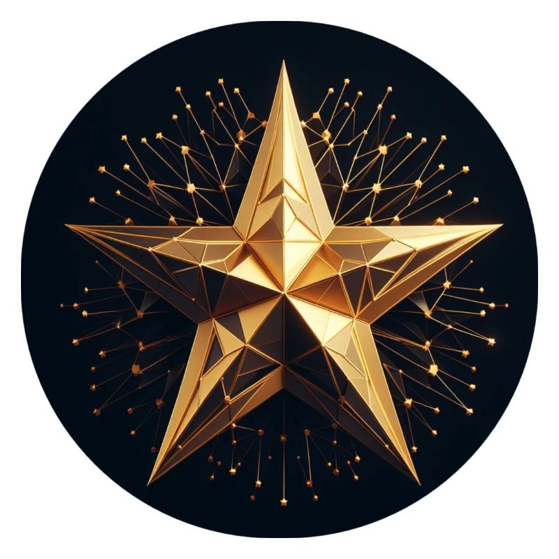Goldener funkelnder Stern