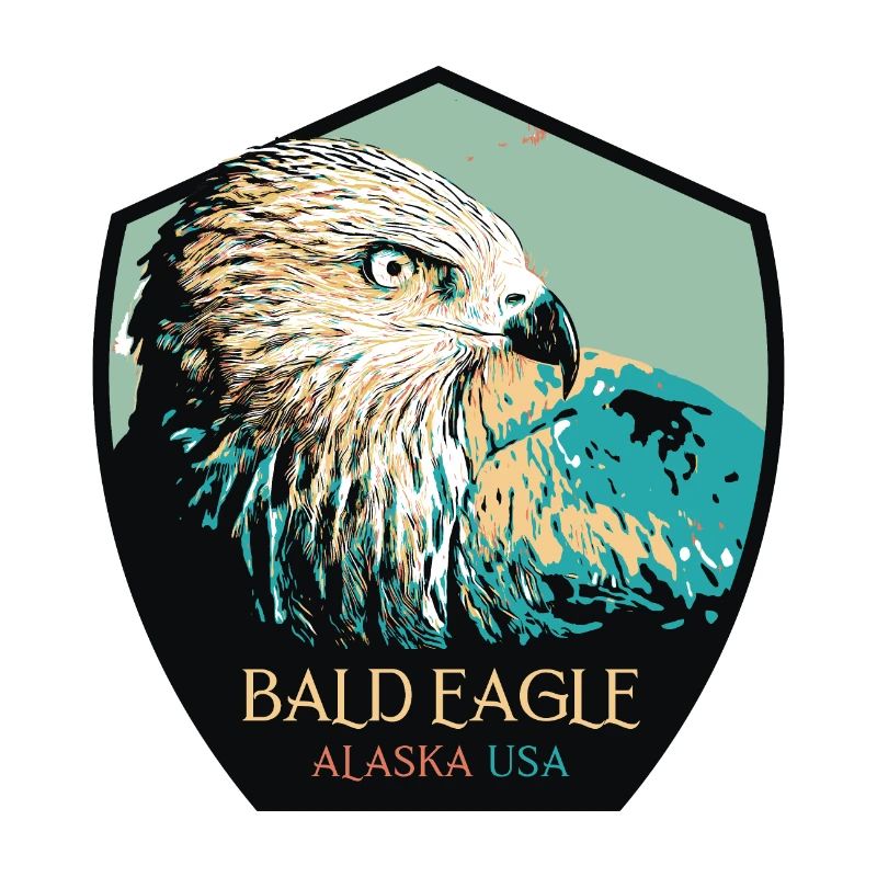Portrait d’aigle à tête blanche d’Alaska
