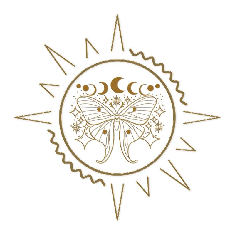 Papillons élégants en filigrane doré.