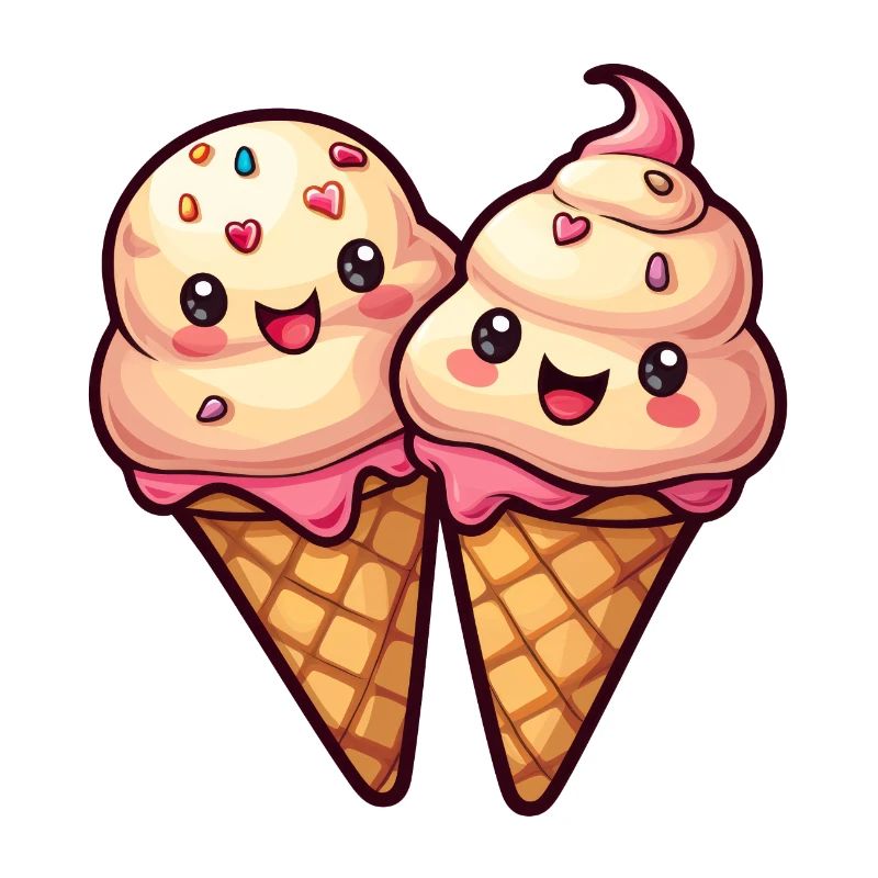 Lächelnde Eiskreation