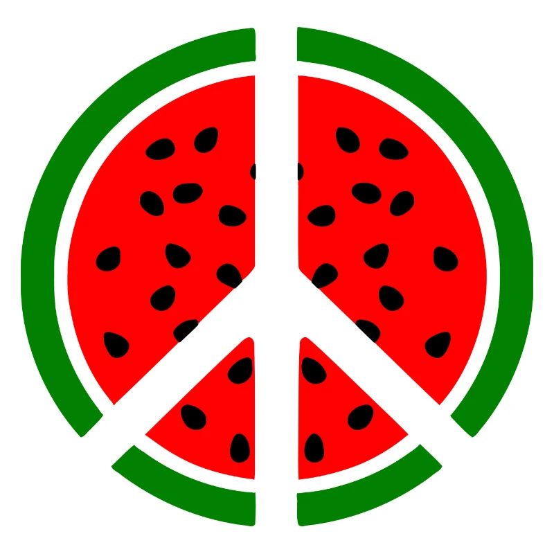 Signe de paix pastèque melon