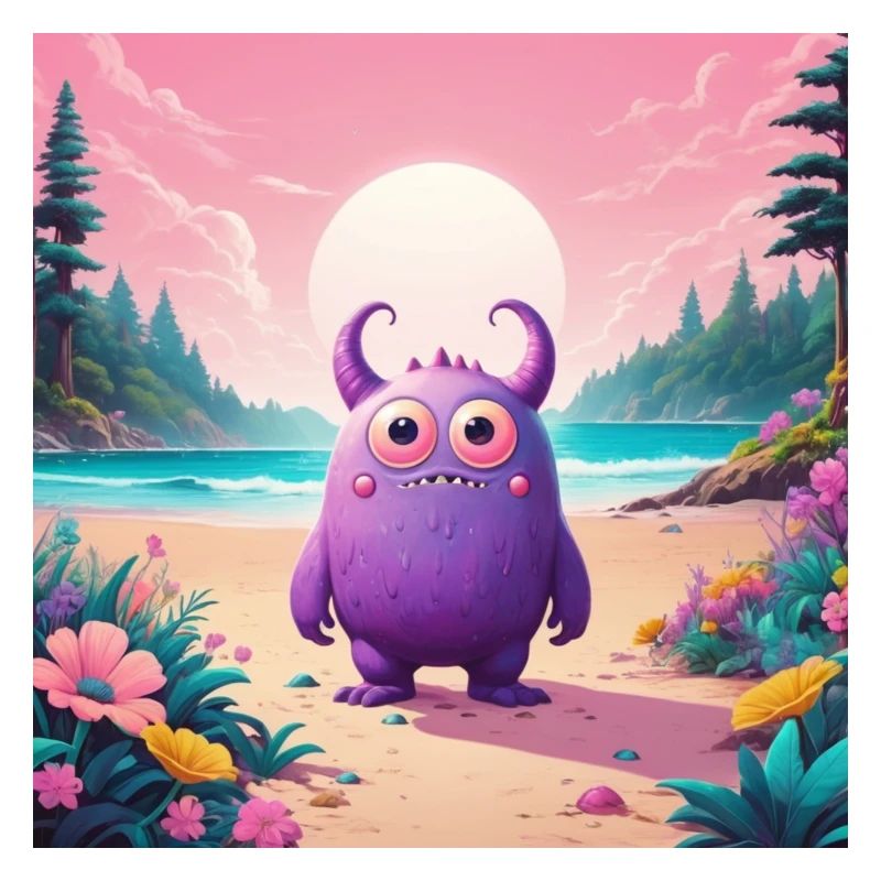 Kleines Monster am Strand
