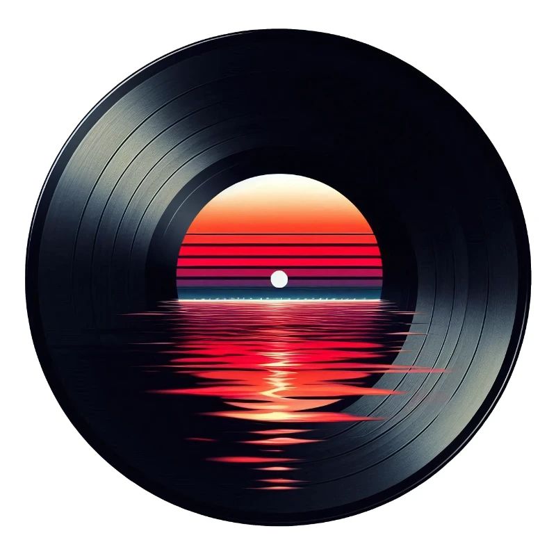 Disque de musique LP vinyle, Retro Sunset