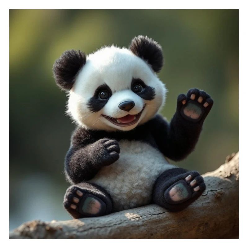 Panda mignon en 3D