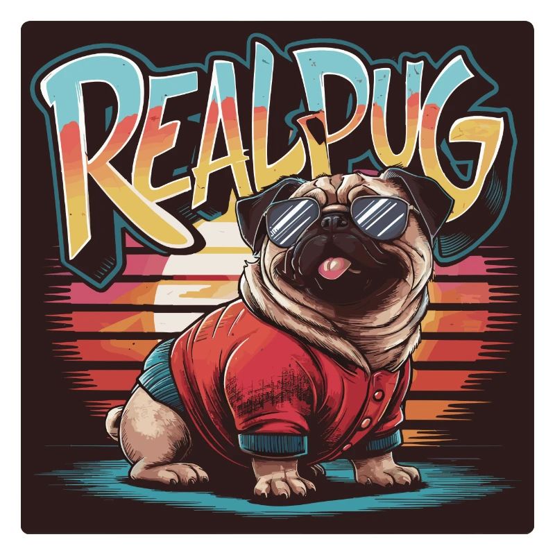 Mops Hundehalter Mops Pugs Real Pug