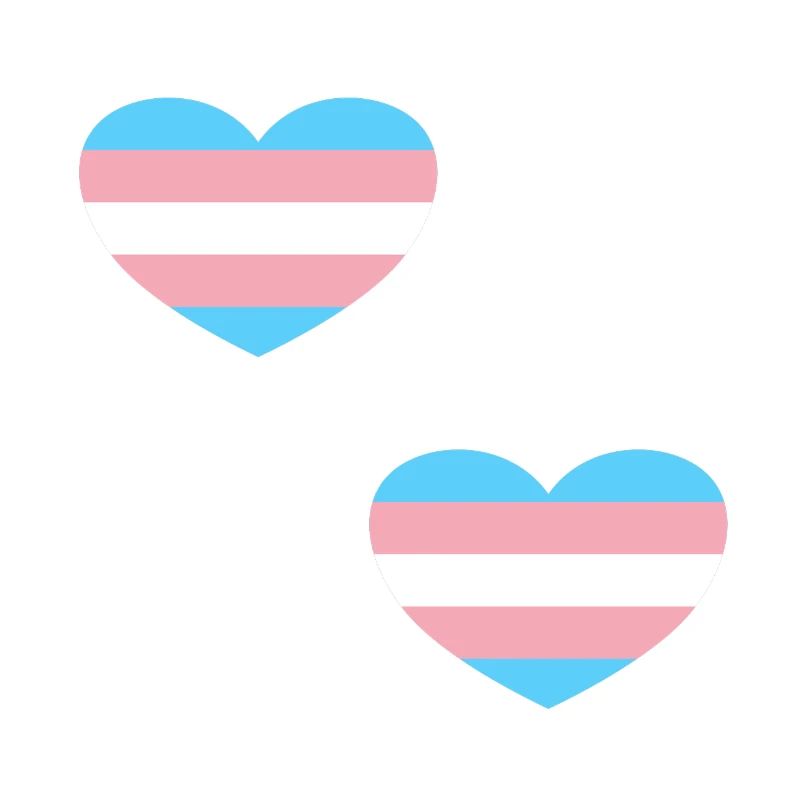 Trans Flag Hearts