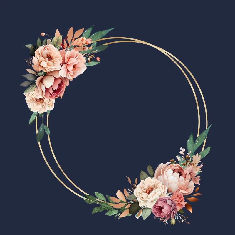 Rustic flower wreath, customizable