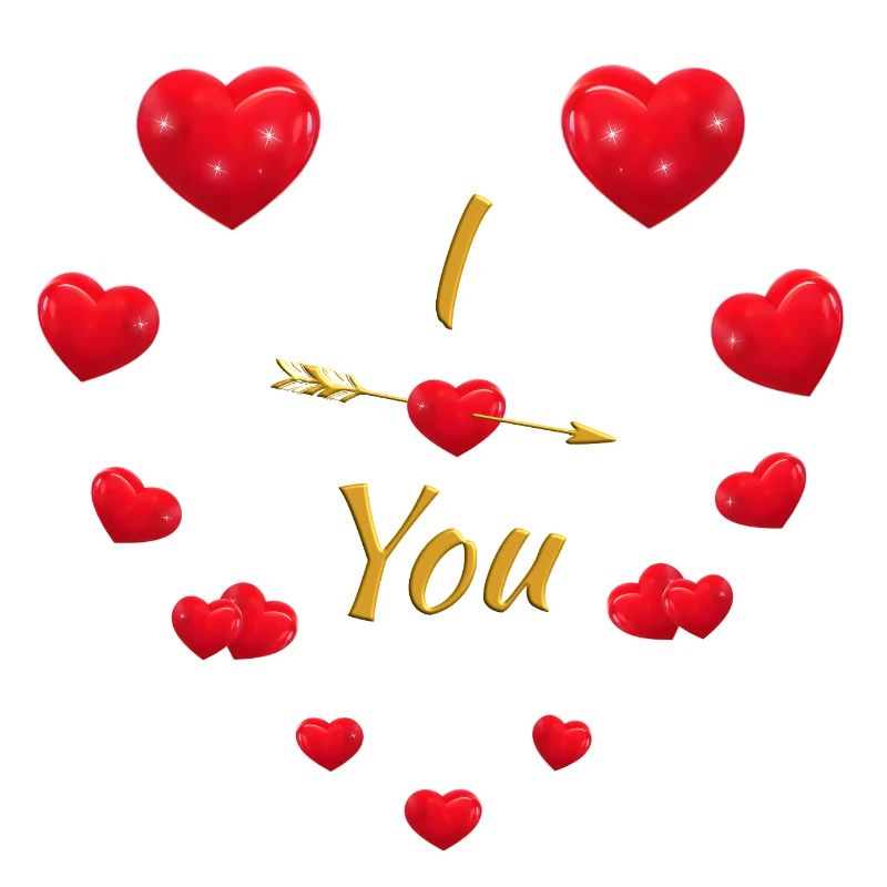 Design élégant en forme de cœur et de flèche pour les couples