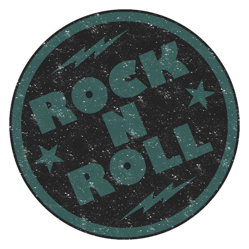 Retro Rock and Roll Badge Design