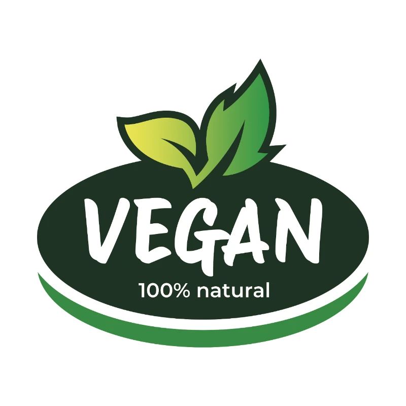 Vegan Nature Leaf Emblem