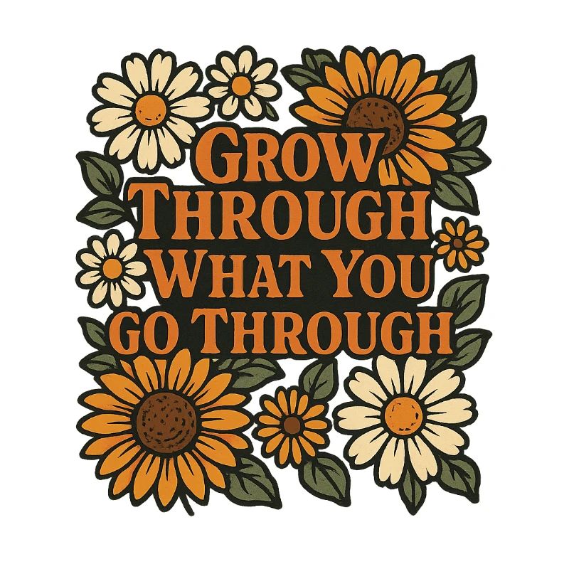 Floral Pattern with Motivational Quote