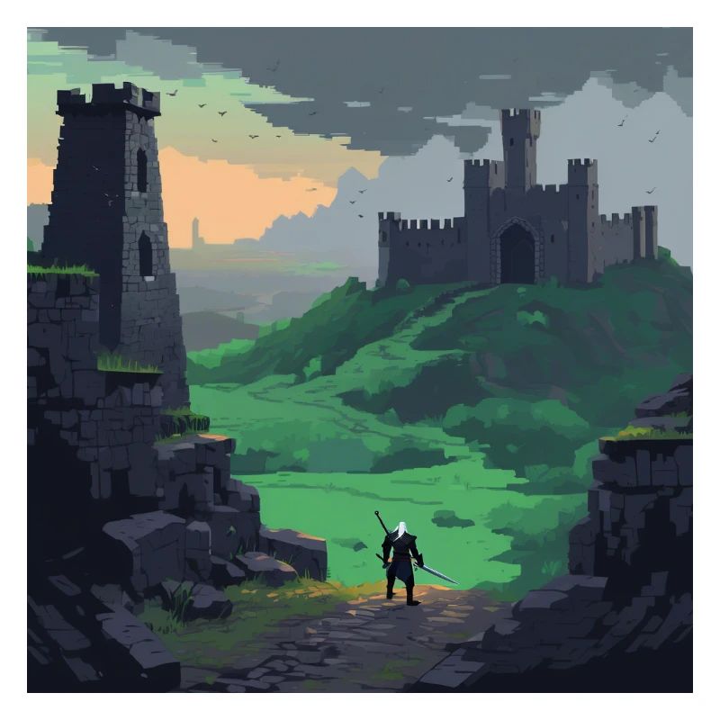 Collines du château au coucher du soleil
