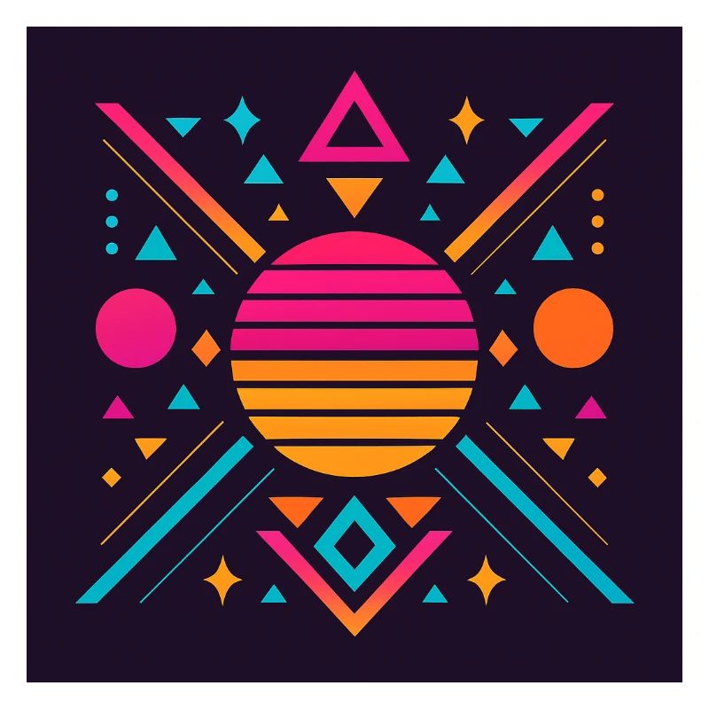 Motif géométrique Synthwave