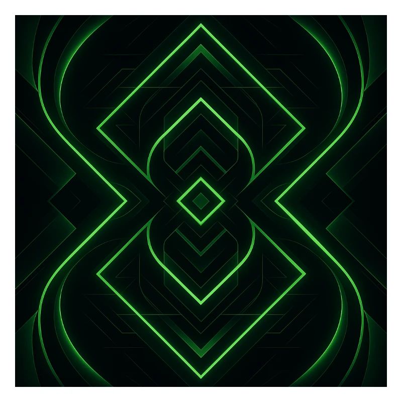 Futuristic green geometry