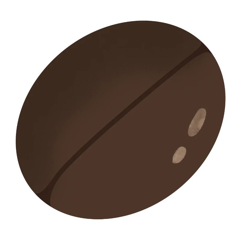 Illustration minimaliste de grain de café
