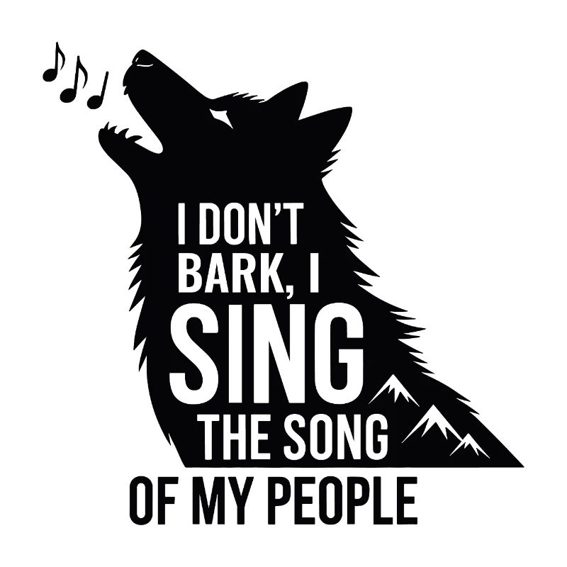 Je n'aboie pas, je chante la chanson de mon peuple Husky