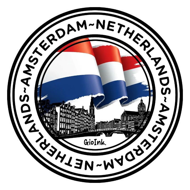 Abstract Dutch Flag Art Design