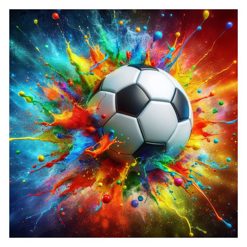 Soccer Art Splash Lebendiges Design