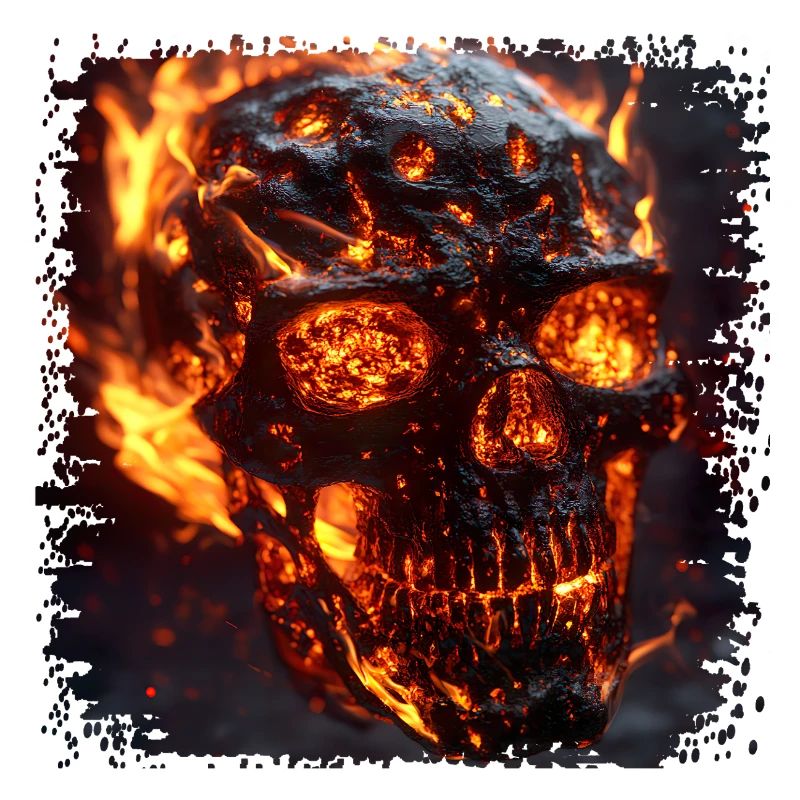 Fiery Lava Head Motif