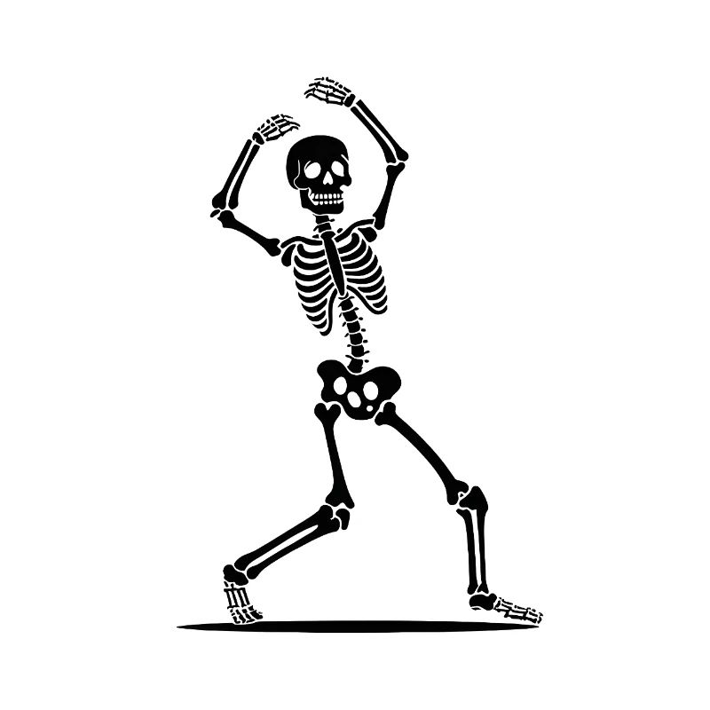 Skeletal Dance Silhouette