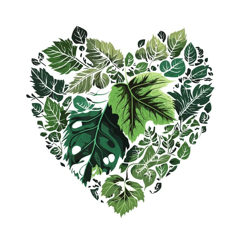 Leaf Heart Nature Pattern