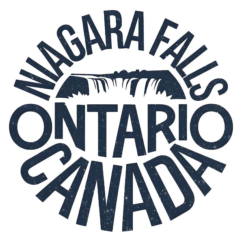 Niagara Falls Ontario Canada Circular Logo