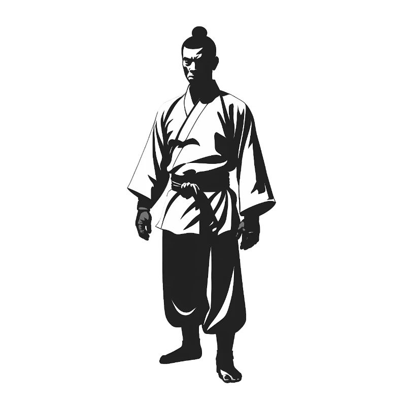 Shaolin Mönch - Cooles Silhouetten-Logo