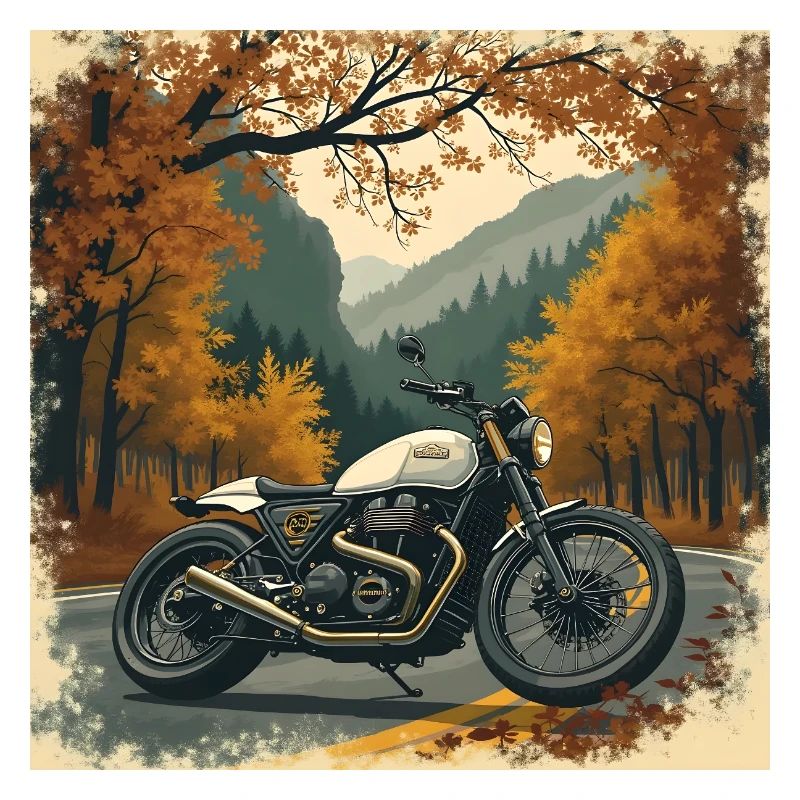 Affiche de motocyclisme de luxe silencieux