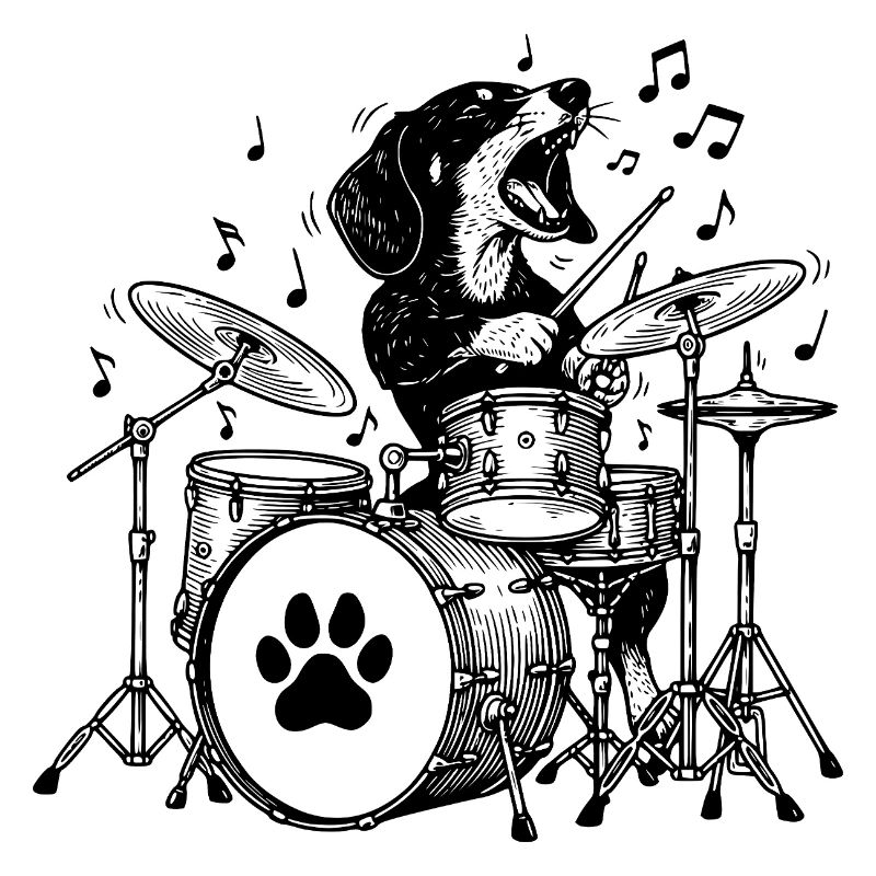 Teckel musical Drummer Art