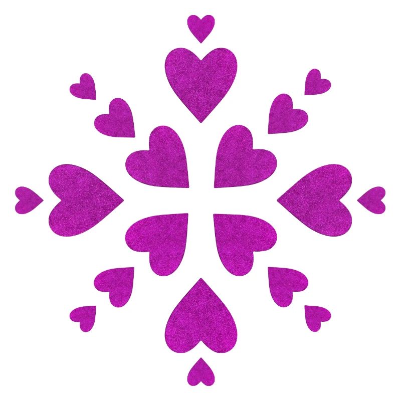 Mandala Herzen Fuchsia