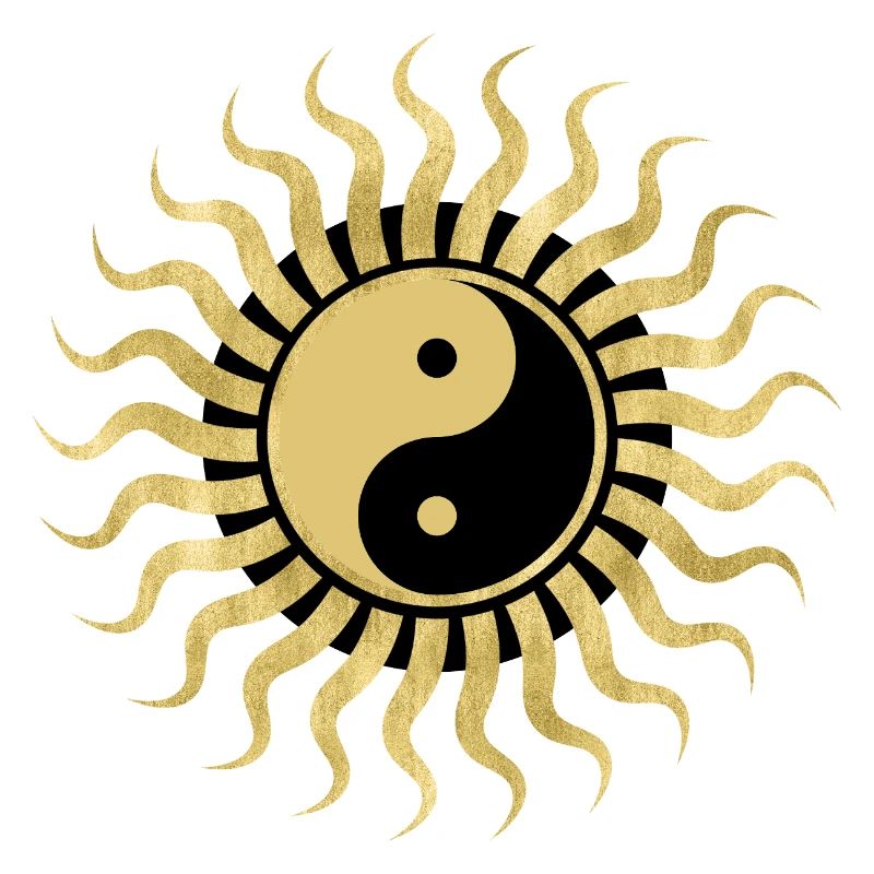 Goldene Yin Yang Sohle