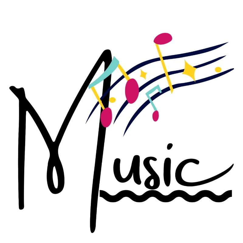 Notes de musique colorées