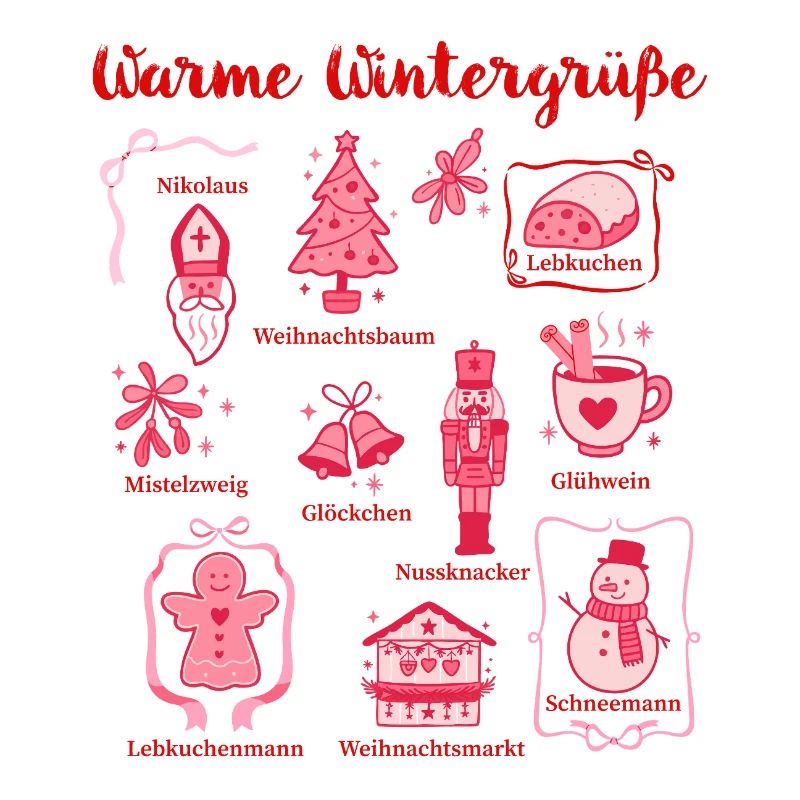 Warmth Winter Greetings Pink Figurines