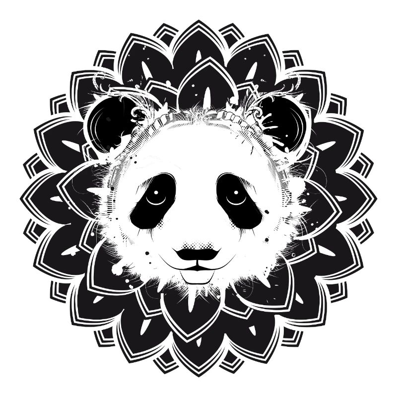 Panda Mandala – Harmonious Animal Motif