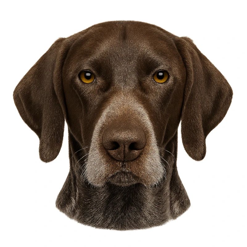 Gros plan sur le visage du chien brun
