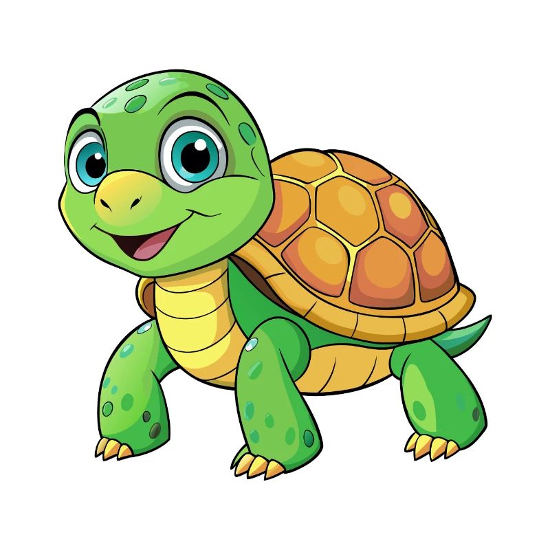 Cartoon style turtle